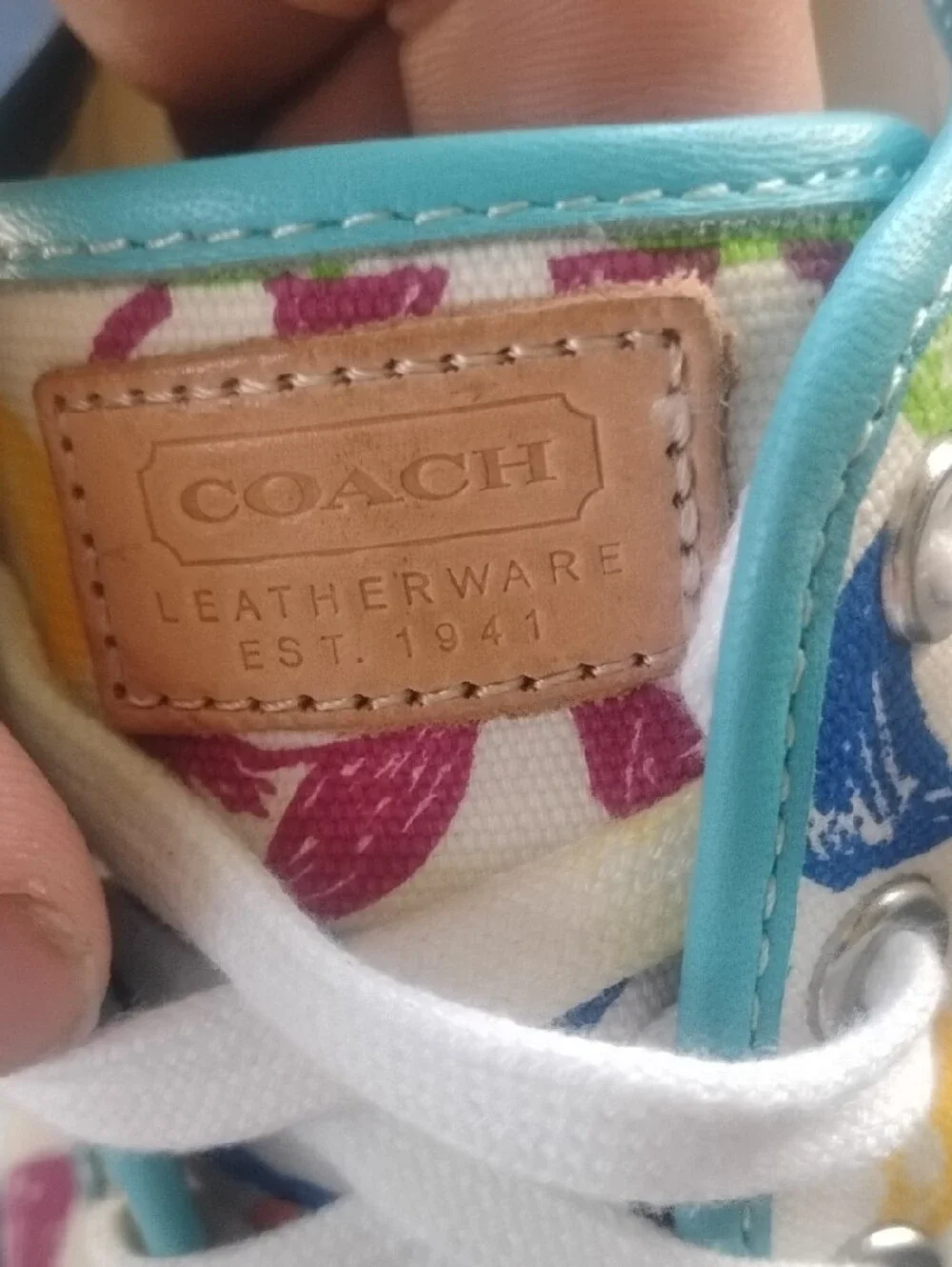 Coach Dawnell Signature Print Canvas Sneakers Size 10 - Picture 14 of 16